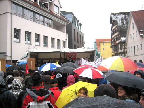 Die Kundgebung am Unteren Ledereck